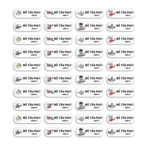 150 Sticker Tên Máy Bay (3.3x1cm) – Sticker Dán Tên Cá Nhân Bé Trai, Hình Máy Bay Siêu Dễ Thương