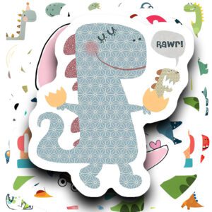 Bộ 50 Sticker Khủng Long – Đáng Yêu Cực Đại Cho Bé Yêu Khám Phá Thế Giới Khủng Long posster8