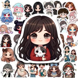 Bộ Sticker Chibi 50 Mẫu – Đáng Yêu, Năng Động, Siêu Dính Siêu Chill poster4 2