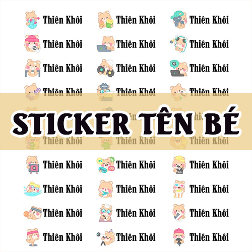 Sticker tên bé – Giải pháp thông minh, đáng yêu và thiết thực sticker ten be
