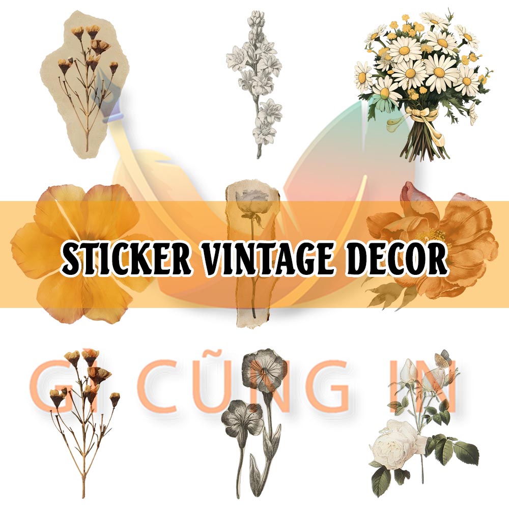 sticker vintage decor
