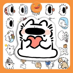 Bộ 50 Sticker Chó là một sưu tập dễ thương lấy cảm hứng từ những chú cún với nhiều biểu cảm và tình huống khác nhau poster04