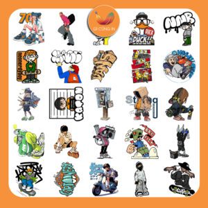 Bộ Sticker HipHop Graffiti – 50 Sticker Phong Cách Đường Phố Cực Ngầu poster1 7