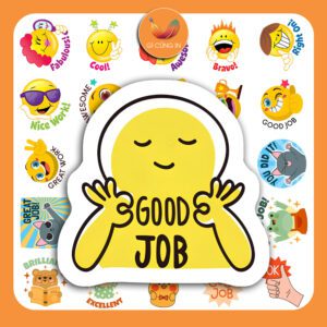 Bộ Sticker Good Job – 50 Sticker Lời Khen Siêu Dễ Thương Cho Bé & Học Sinh poster3 4