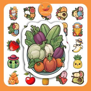 Sticker Trái Cây & Nông Trại – 60 Hình Dễ Thương, Đậm Chất Tươi Mát poster3 8