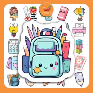 Bộ Sticker Dụng Cụ Học Tập – 50 Hình Siêu Dễ Thương Cho Bé & Học Sinh poster7